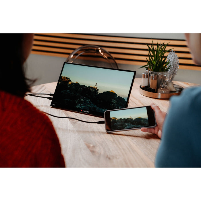 Verbatim 14” FHD Portable Touch Monitor Aluminium USB-C HDMI