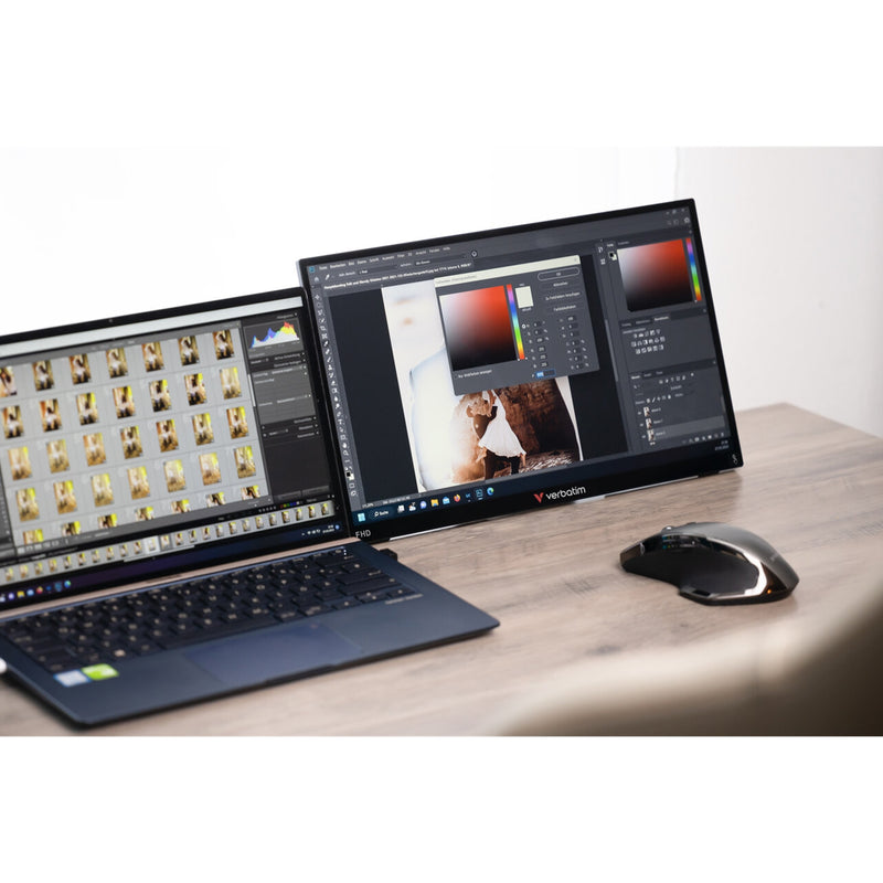 Verbatim 15.6” FHD Portable Touch Monitor USB-C HDMI IPS