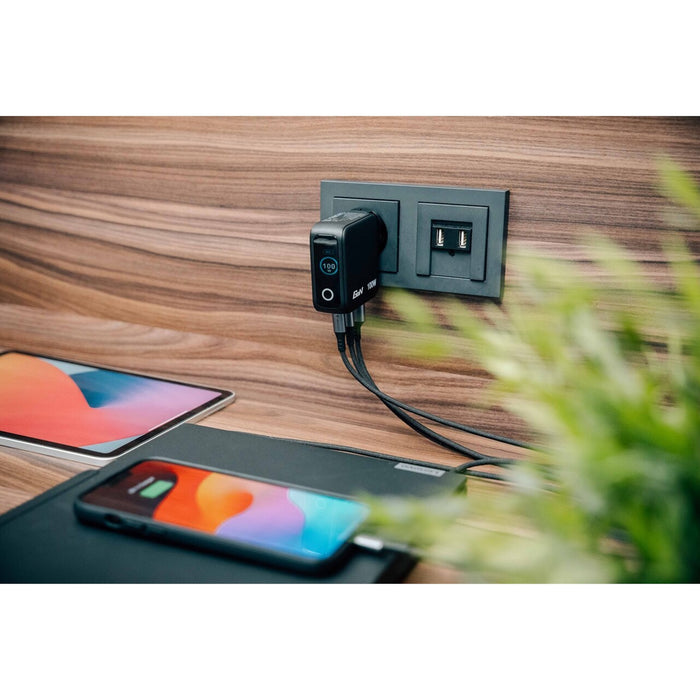 Verbatim 100W Mini GaN Charger with Display 3-Port USB-C