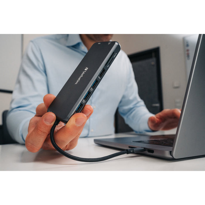 Verbatim 14 Port USB-C Hub Dual HDMI 4K VGA Ethernet PD