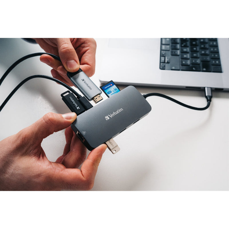 Verbatim USB-C Pro 9-Port Hub CMH-09 – 4K HDMI, 10Gbps, RJ45