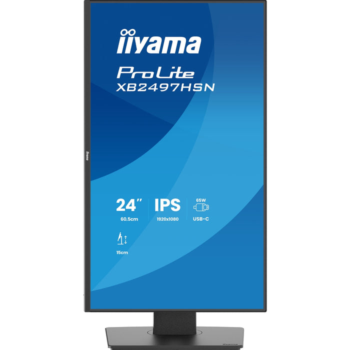 iiyama XB2497HSN-B1 24" IPS USB-C Dock Monitor 65W FHD