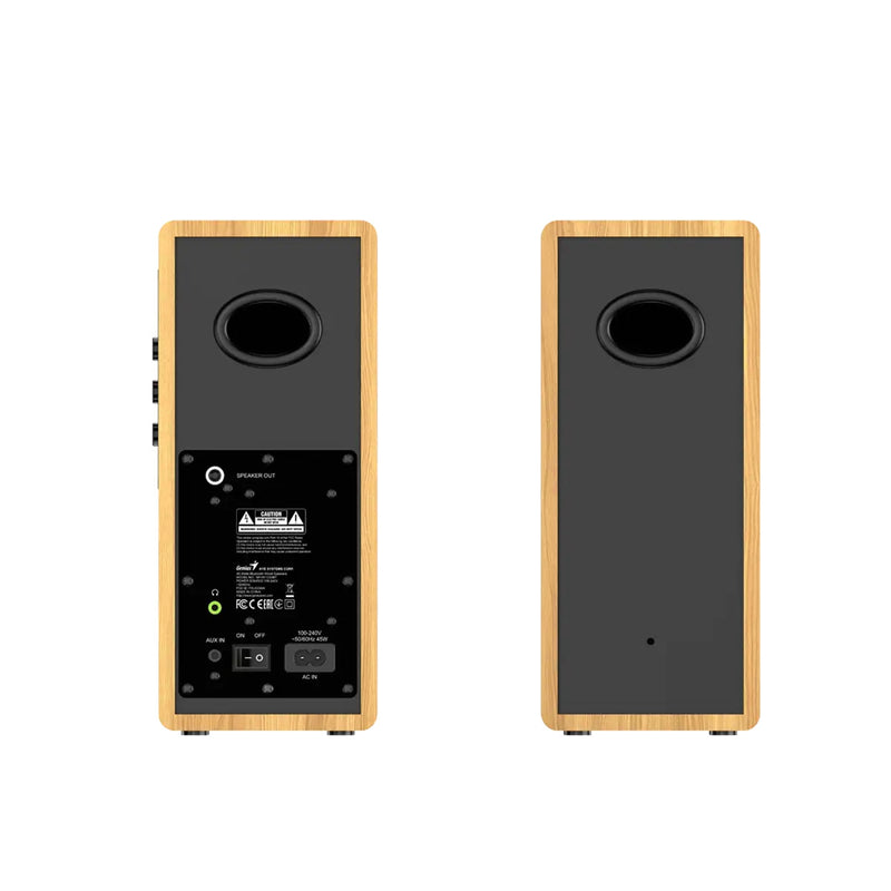 Genius SP-HF1220BT 45W Bluetooth Wood Speakers 3.5mm