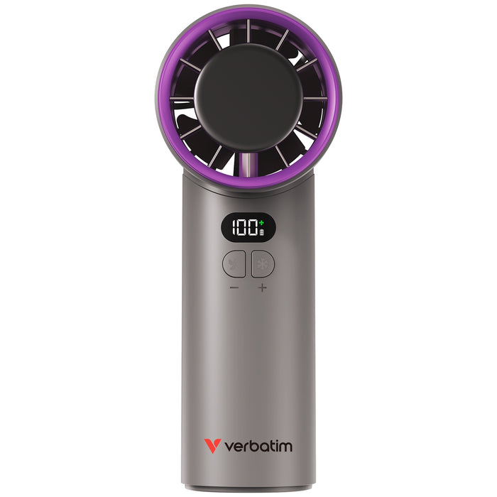 Verbatim Cool n Go Ice Touch Handheld Fan USB-C Grey