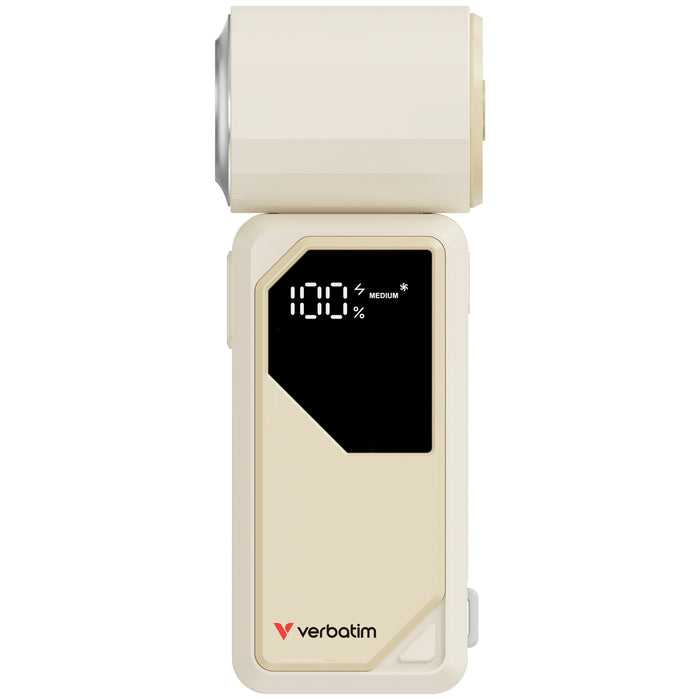 Verbatim Cool n Go AirJet Handheld Fan USB-C White Silver