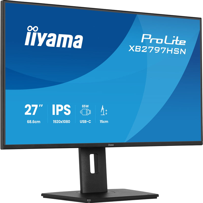 iiyama XB2797HSN-B1 27" IPS Monitor USB-C Dock 100Hz LAN