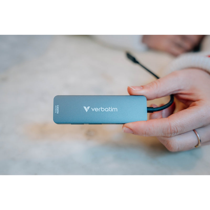 Verbatim USB-C 4 Port Hub with 4K HDMI & 100W PD Charger