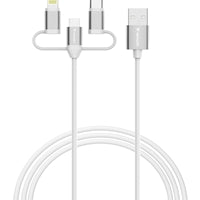 Verbatim 3-in-1 Charging Cable USB-A to USB-C Lightning Micro White