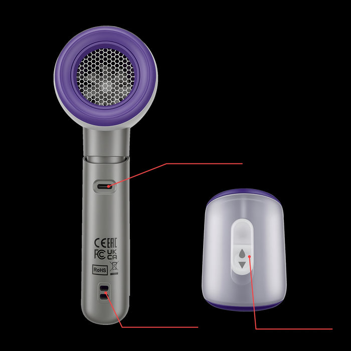 Verbatim Cool & Go Aqua Breeze Handheld Mist Fan Purple/Grey