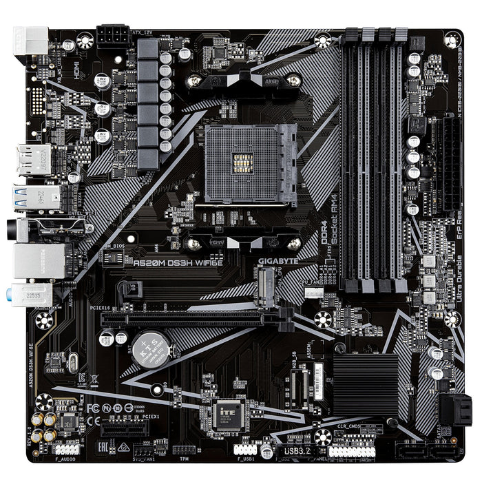 Gigabyte A520M DS3H WiFi6E AM4 DDR4 Micro ATX Motherboard