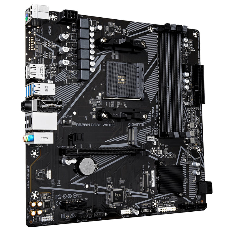 Gigabyte A520M DS3H WiFi6E AM4 DDR4 Micro ATX Motherboard