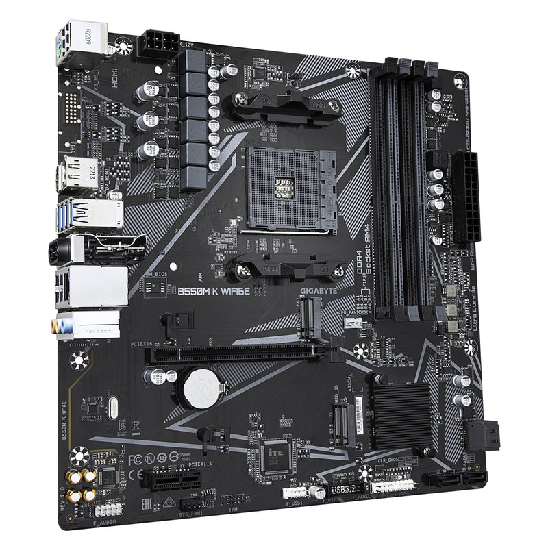 Gigabyte B550M K WiFi 6E AM4 DDR4 Micro ATX Motherboard