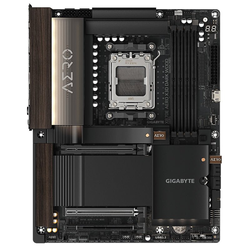 Gigabyte X870E AERO X3D Dark Wood WiFi7 AM5 ATX Motherboard