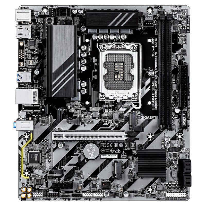 Gigabyte B860M E GEN5 DDR5 Intel LGA1851 Micro ATX Motherboard