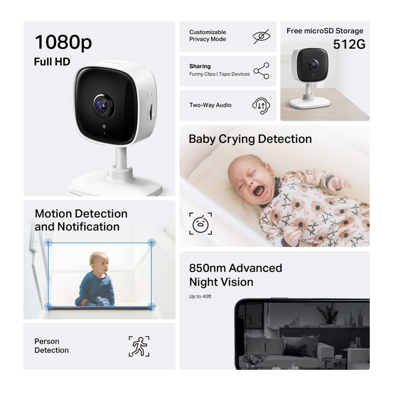 TP-Link Tapo C100 1080P Home Security WiFi Camera