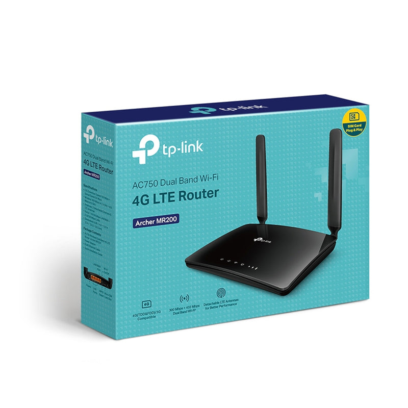 TP-Link Archer MR200 AC750 4G LTE Dual Band WiFi Router