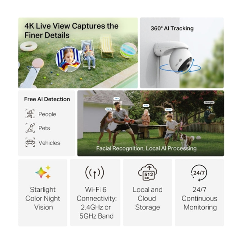 TP-Link Tapo C560WS 4K Outdoor Pan Tilt WiFi Security Camera