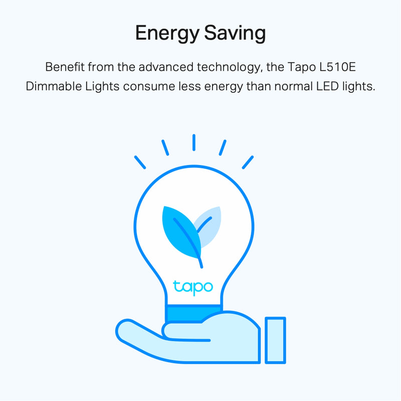 TP-Link Tapo L510E Smart Dimmable E27 WiFi Bulb 2 Pack