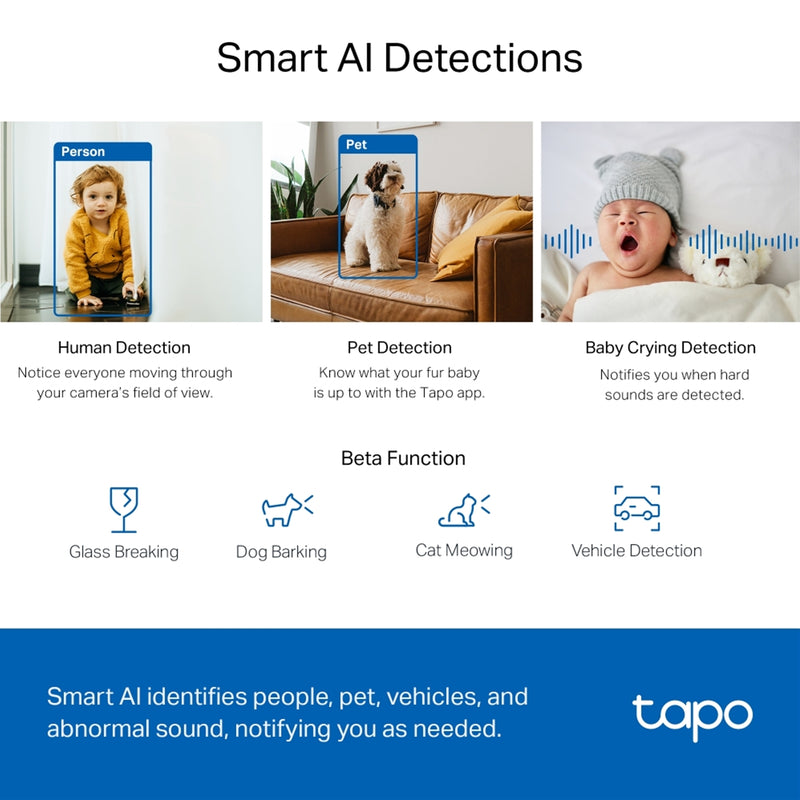 TP-Link Tapo C220 2K Pan Tilt AI WiFi Security Camera
