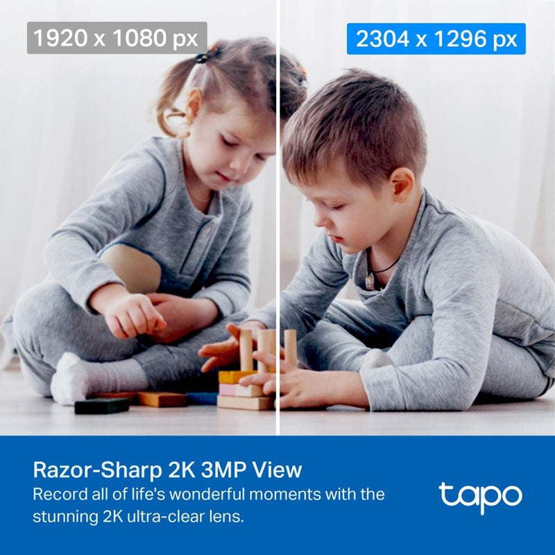 TP-Link Tapo C210P2 2K Pan Tilt Home Security Camera 2-Pack
