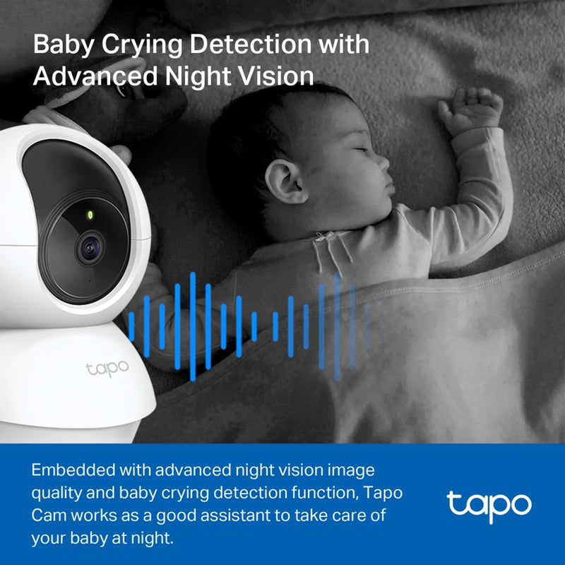 TP-Link Tapo C210P2 2K Pan Tilt Home Security Camera 2-Pack