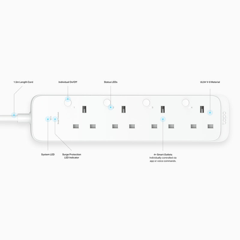 TP-Link Tapo P304M Matter Smart WiFi Power Strip 4 Outlet