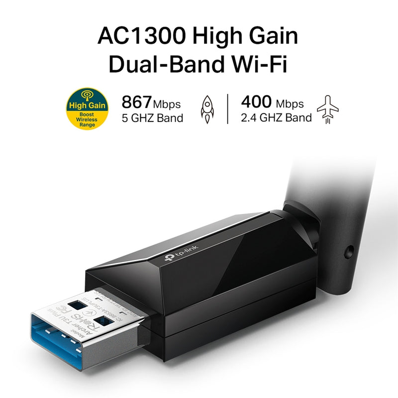 TP-Link Archer T3U Plus AC1300 Dual Band USB WiFi Adapter