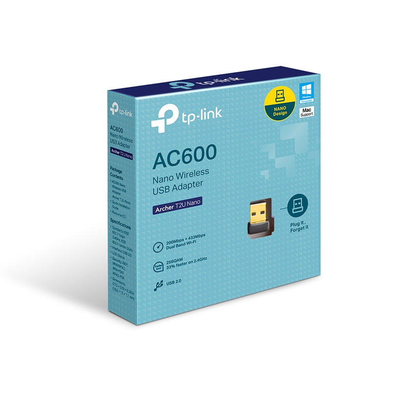 TP-Link Archer T2U AC600 Dual Band Nano USB WiFi Adapter