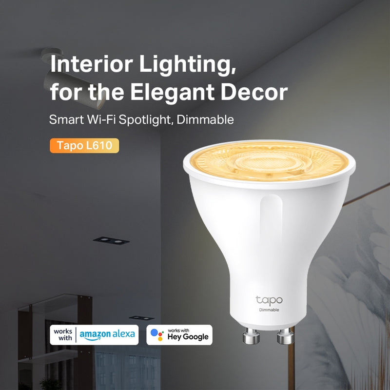 TP-Link Tapo L610 Smart WiFi GU10 Spotlight 4 Pack Dimmable