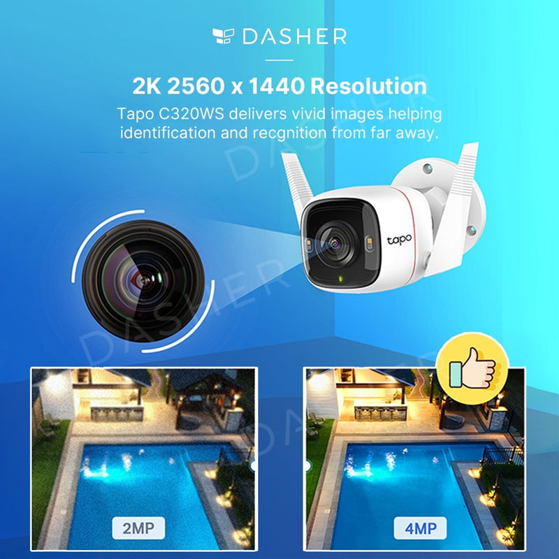 TP-Link Tapo C320WS 2K QHD Outdoor WiFi Security Camera