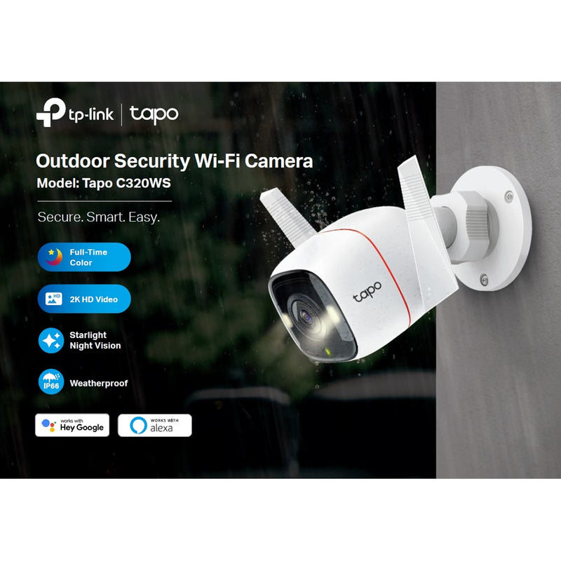 TP-Link Tapo C320WS 2K QHD Outdoor WiFi Security Camera