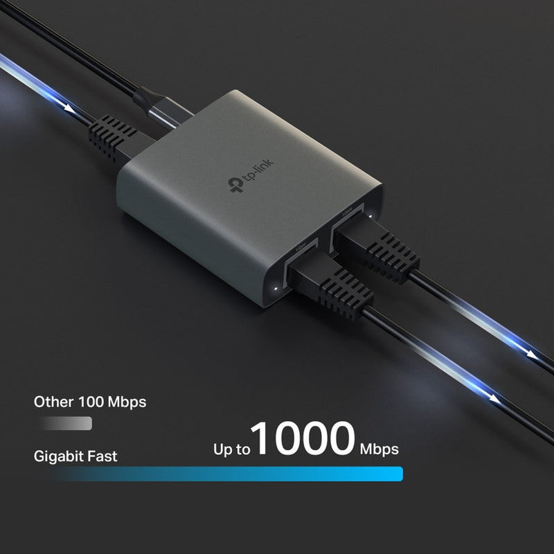 Ethernet Splitter 1 to 2 Gigabit RJ45 Network Splitter EH210