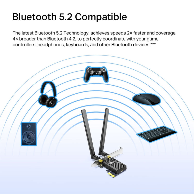TP-Link Archer TX55E AX3000 WiFi 6 Bluetooth 5.2 PCIe Adapter