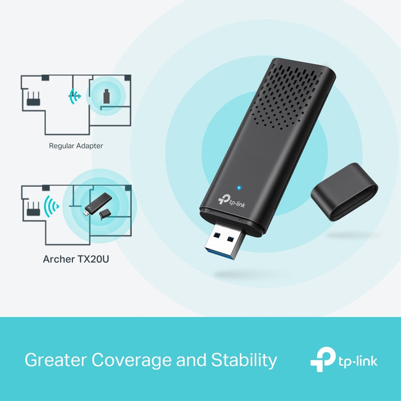 TP-Link Archer TX20U AX1800 WiFi 6 USB Adapter Dual Band