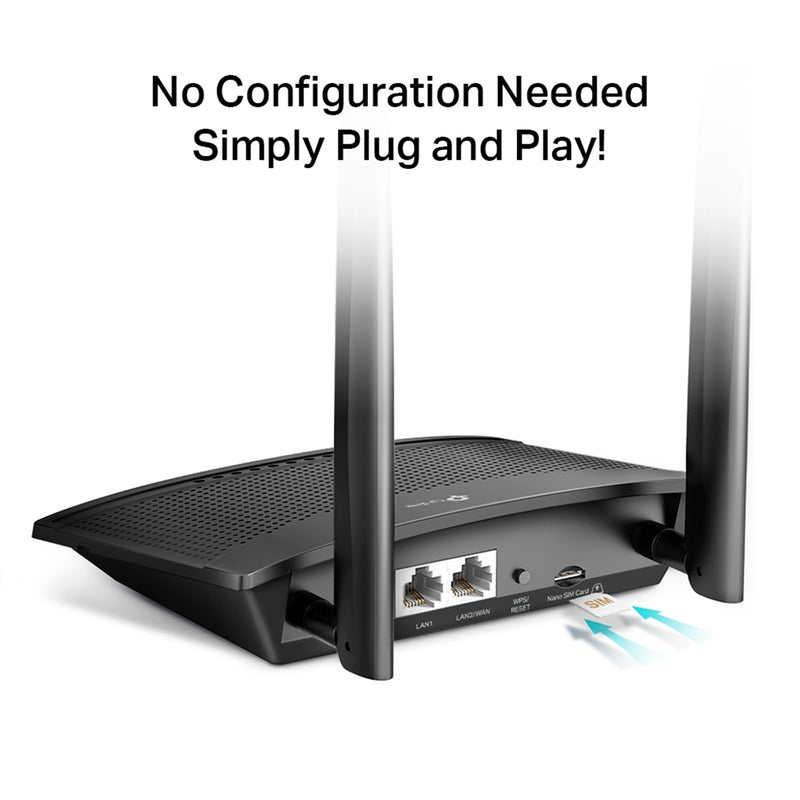 TP-Link TL-MR100 4G LTE Router 300Mbps WiFi SIM Card Router