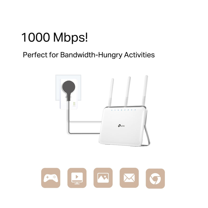 TP-Link TL-PA7017P AV1000 Gigabit Powerline Starter Kit