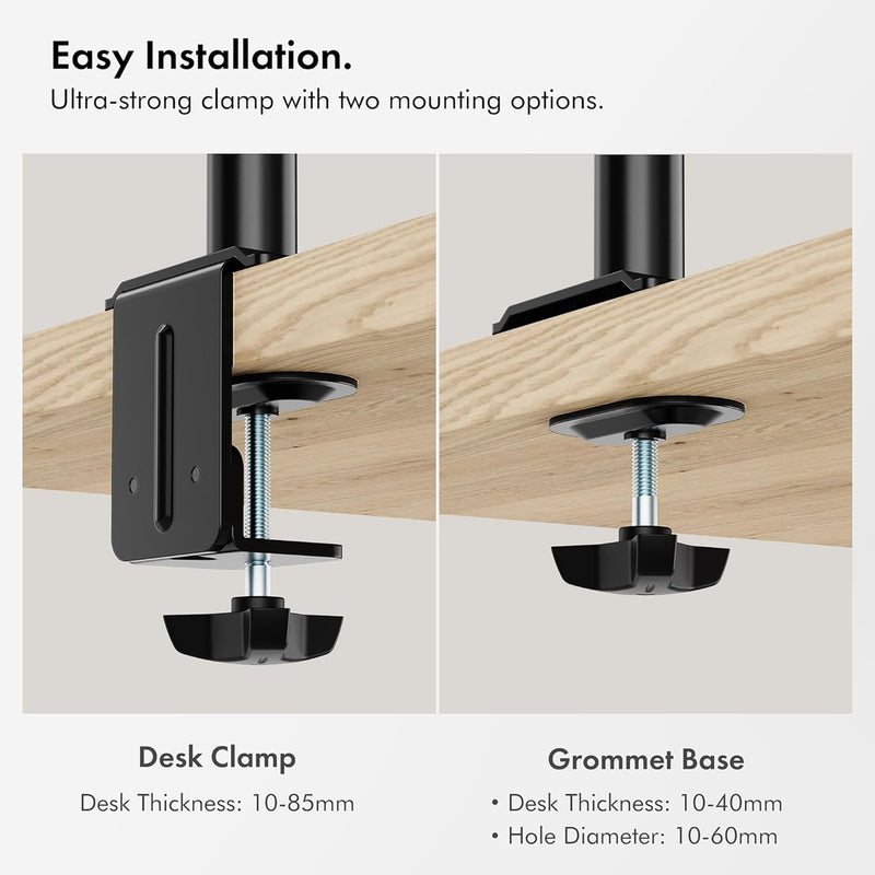 VonHaus Quad Monitor Stand for 13-32" Screens VESA Desk Mount