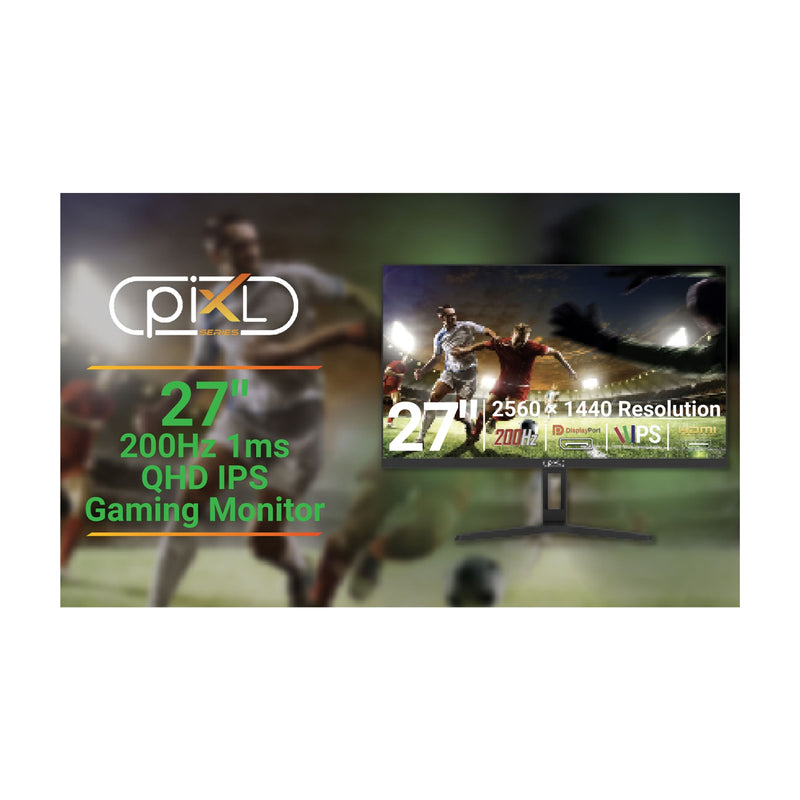 piXL X-Series 27" QHD 200Hz Gaming Monitor IPS HDR 1ms