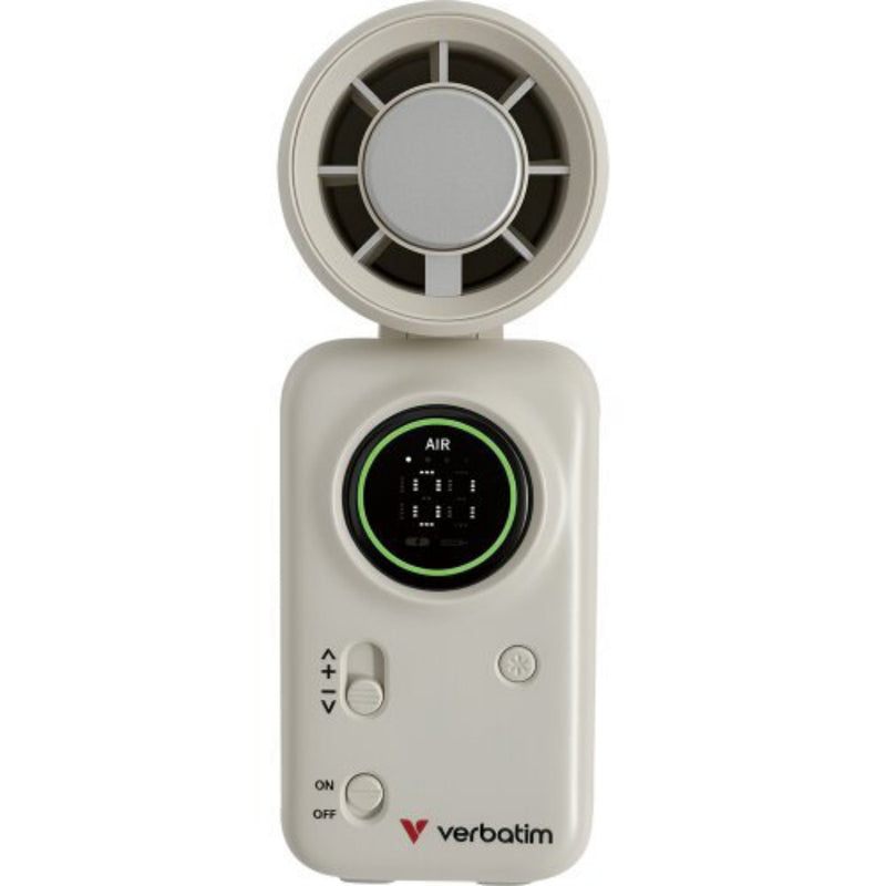 Verbatim Cool n Go Ice Touch Mini Handheld Fan White Silver