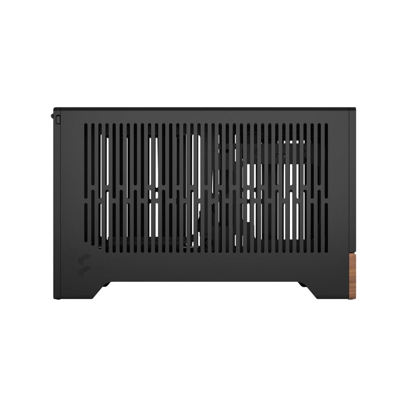Fractal Design Terra Graphite Mini-ITX PC Case Walnut Front