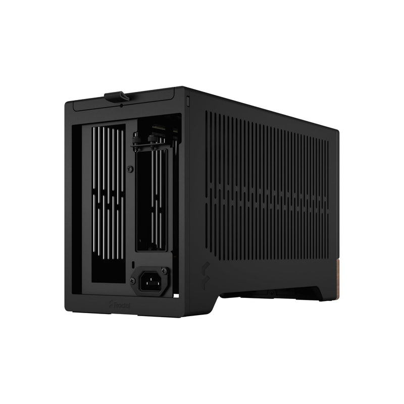 Fractal Design Terra Graphite Mini-ITX PC Case Walnut Front
