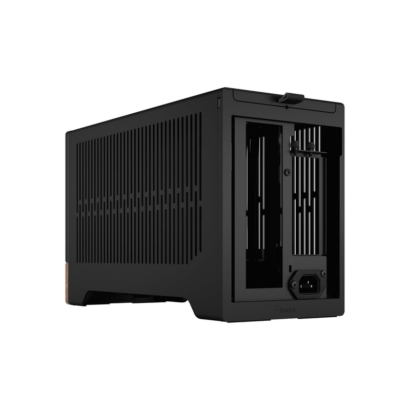 Fractal Design Terra Graphite Mini-ITX PC Case Walnut Front