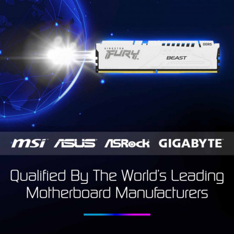 Kingston FURY Beast 16GB DDR5 5600MHz CL36 Desktop Memory White