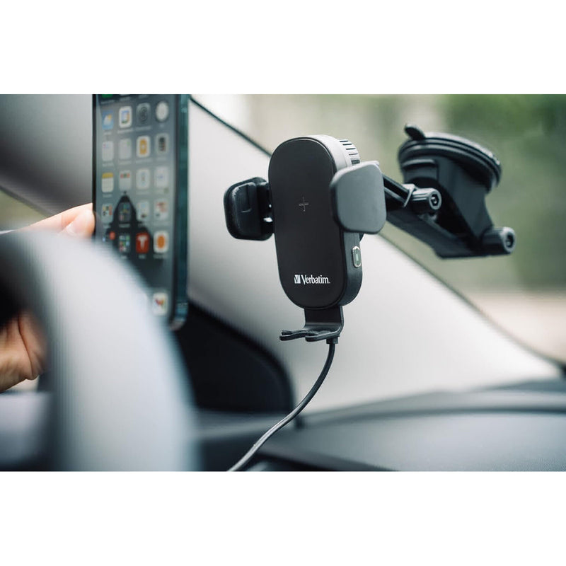 Verbatim FWC-01 Qi Fast Wireless Car Charger 15W Rotating Mount
