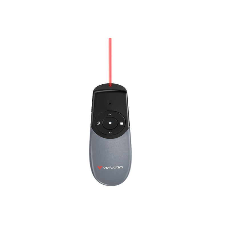 Verbatim Focus Wireless Presenter with Red Laser Pointer Grey