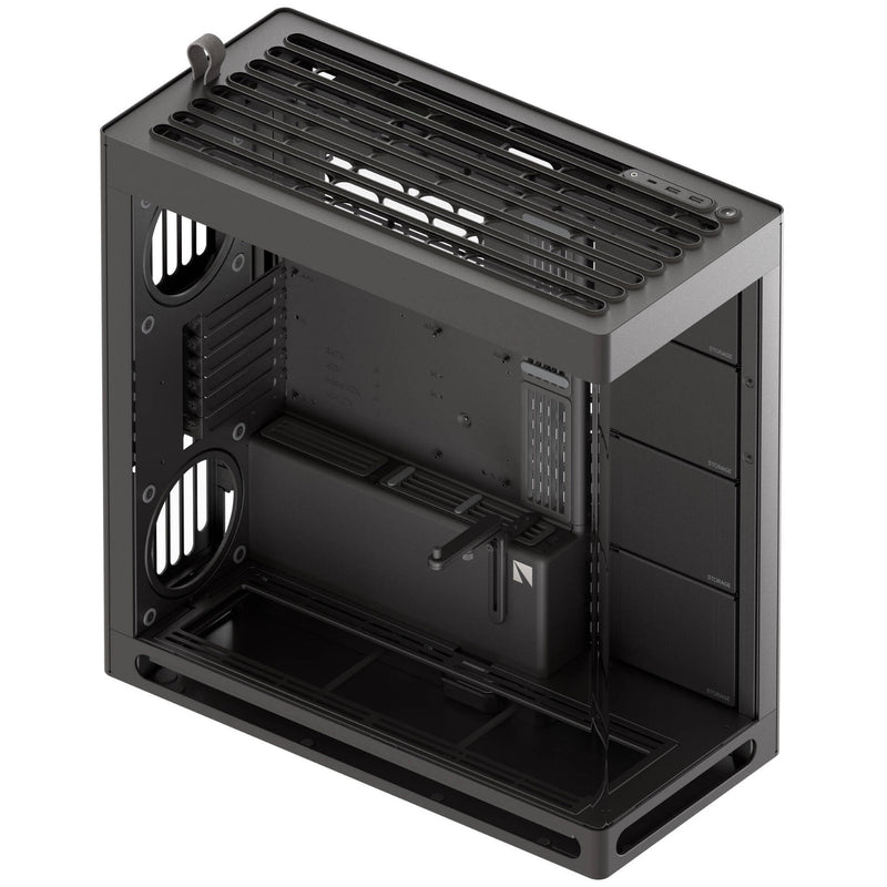 HAVN HS 420 Black Mid Tower PC Case Panoramic Glass E-ATX