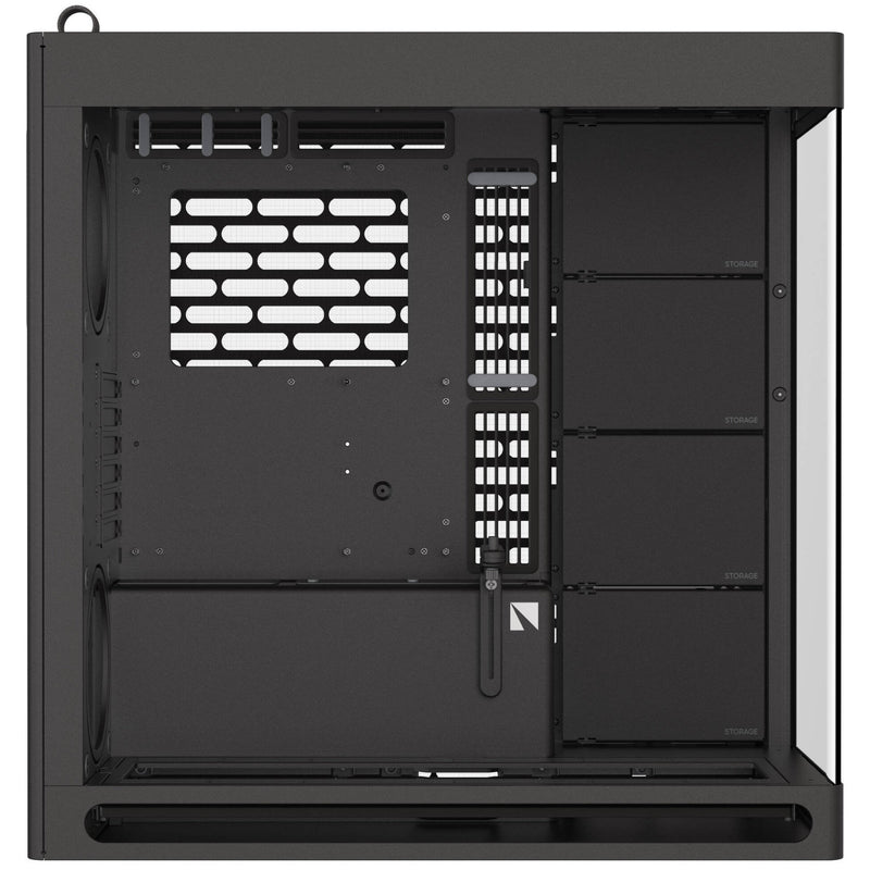 HAVN HS 420 Black Mid Tower PC Case Panoramic Glass E-ATX