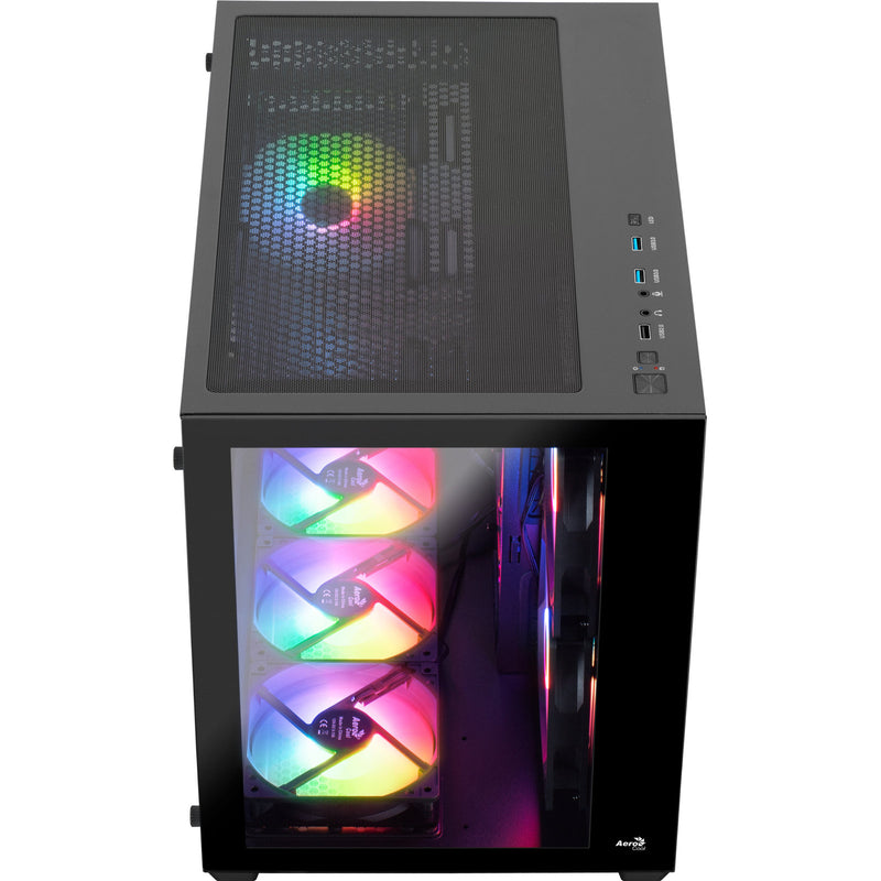 Aerocool P500C ARGB Mid Tower PC Case Tempered Glass ATX
