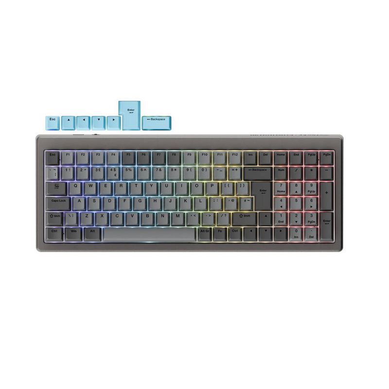 Ducky Cushion 98 UK Wireless Mechanical Keyboard Silent Green