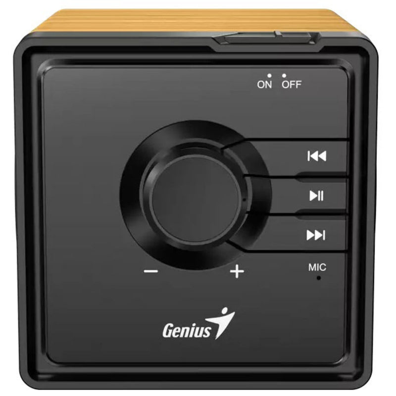 Genius SP-916BT Bluetooth Wood Speaker with Mic & USB-C Charging